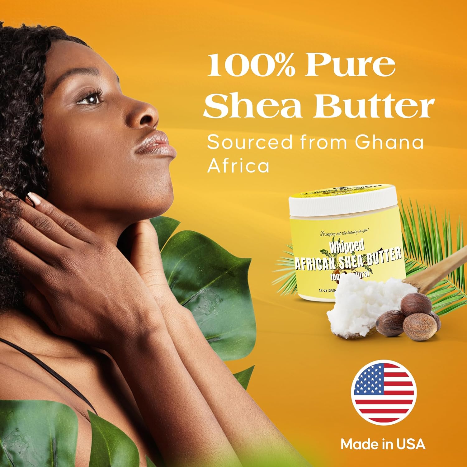 RA Cosmetics 12oz Unscented Pure Shea Butter 100% Natural Moisturizer for Skin and Hair - Image 4