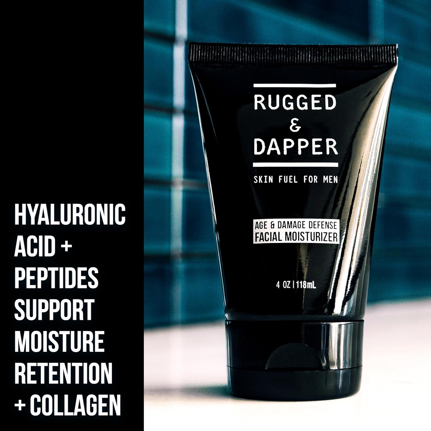RUGGED & DAPPER - Age Defense Face Moisturizer for Men | 4oz | Hydrating Mens Face Lotion | Unscented + Anti- Aging Formula for Clear Skin | Natural Ingredients | Made in USA - Image 8