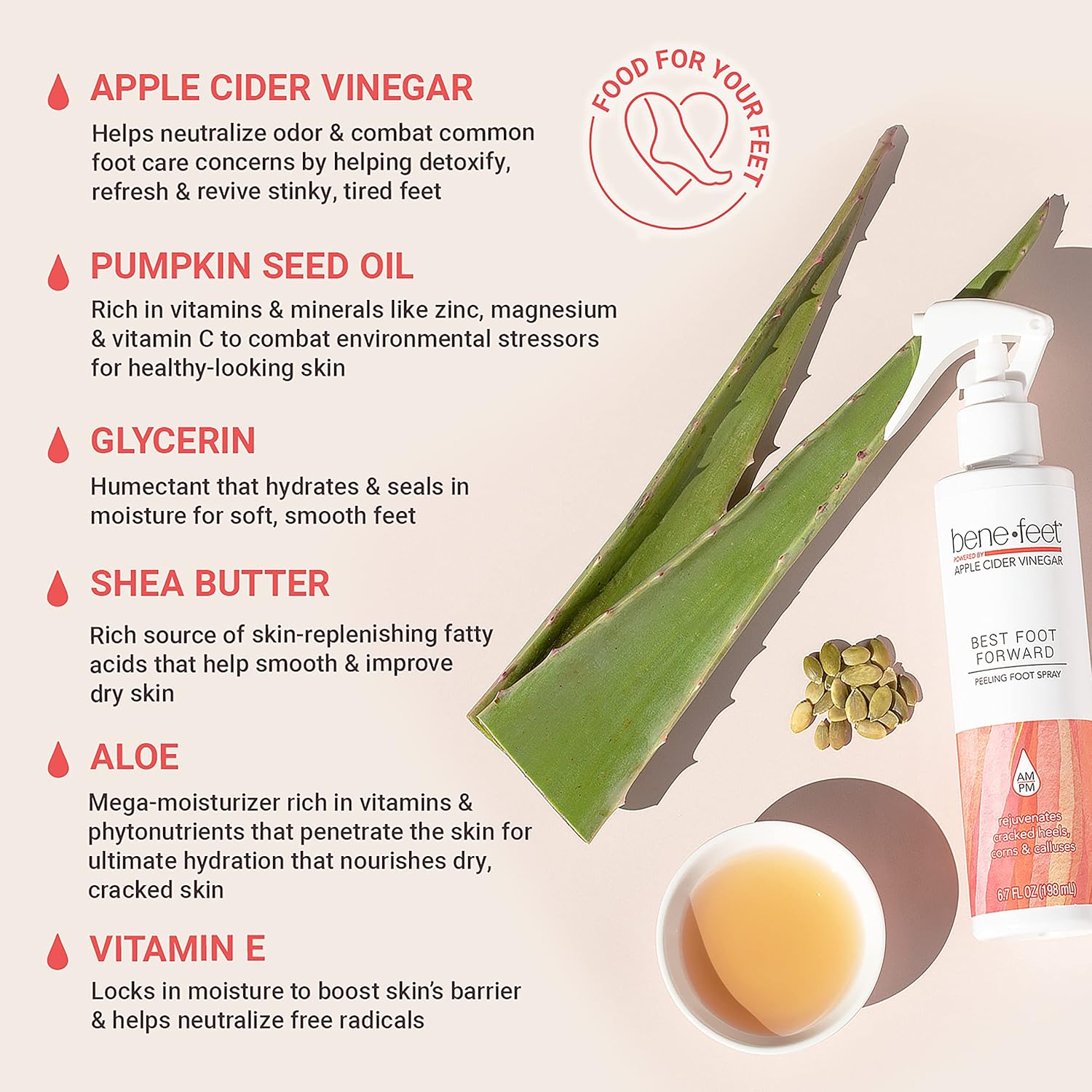 Benefeet Foot Peel Spray 6.7 oz 1 Pack for Cracked Heels Corns Calluses with Shea Butter Apple Cider Vinegar Tea Tree Oil - Image 2