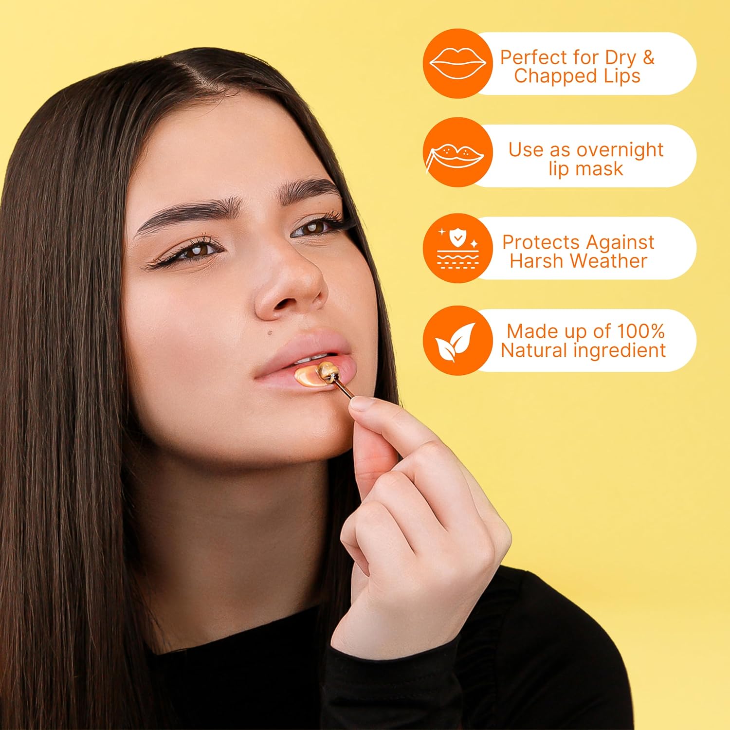 Bee Balm Peach Lip Balm 0.15 oz Hydrating Balm for Dry Chapped Lips with Honey Vitamin E - Image 3