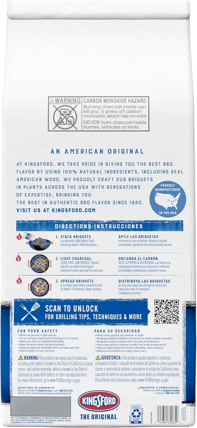 Kingsford Original Charcoal Briquettes, BBQ Charcoal for Grilling, 16 Pounds (Package May Vary) - Image 11