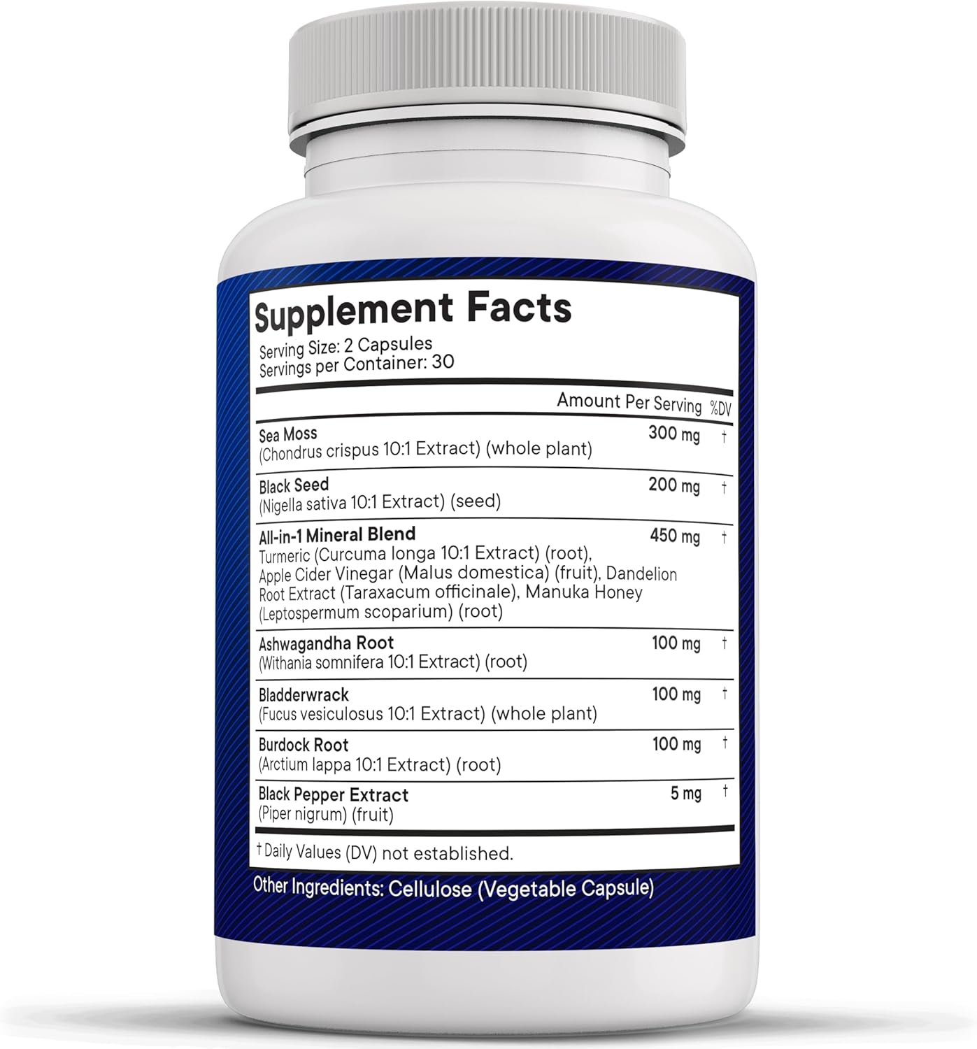 NEW AGE 60 Capsules Sea Moss Supplement with Black Seed Oil, Ashwagandha, Turmeric - Image 9