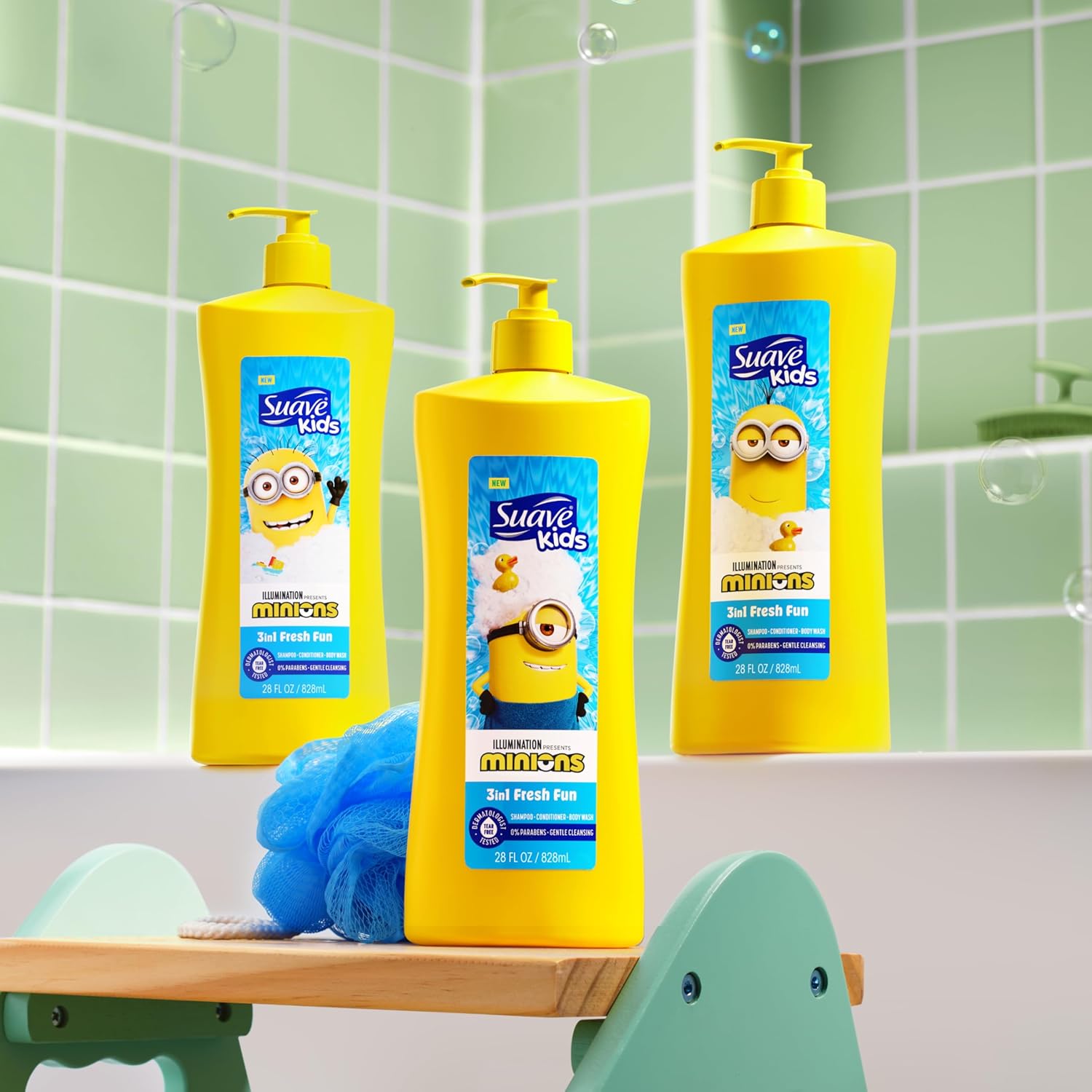 Suave Kids Minions 3-In-1 Shampoo, Conditioner, and Body Wash, For Tear-Free and Gentle Cleansing, 28 oz(Pack of 4) - Image 5