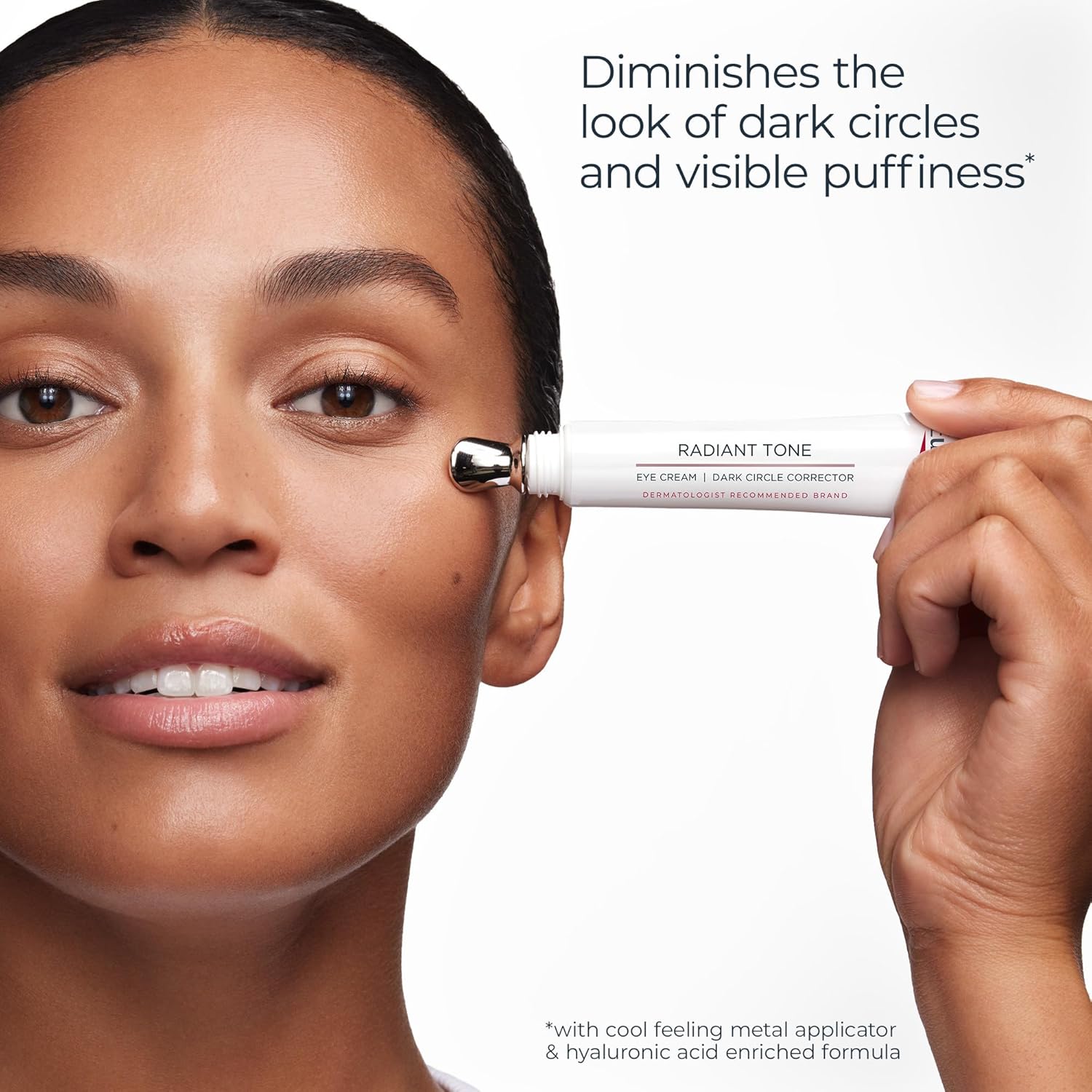 Eucerin Radiant Tone Eye Cream Dark Circle Corrector, Eye Brightening Cream with Thiamidol and Hyaluronic Acid, Helps Reduce the Look of Eye Puffiness, 0.5 Oz Tube - Image 7