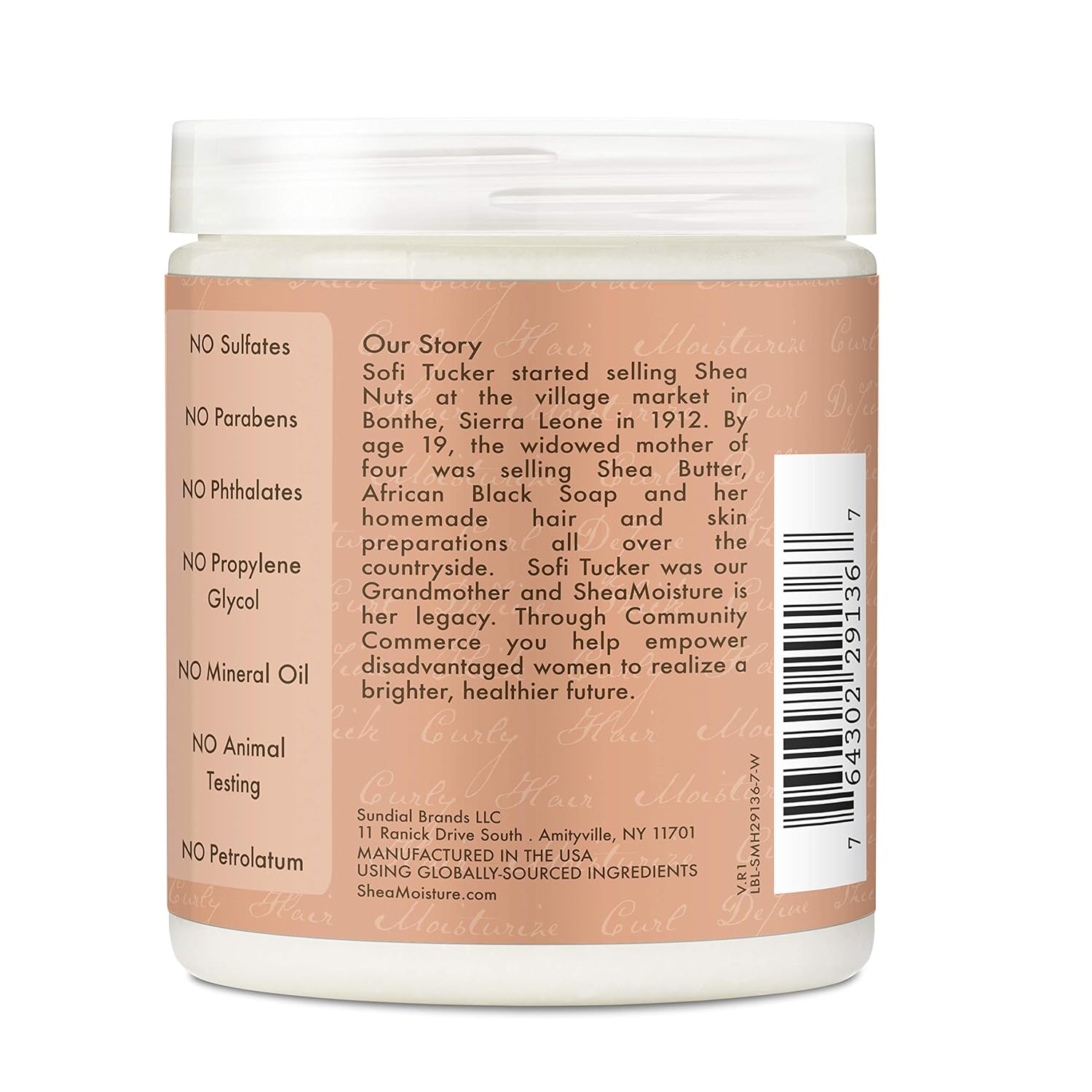 SheaMoisture Coconut Hibiscus Curl Enhancing Smoothie Hair Cream 20 oz Thick Curly Hair - Image 2