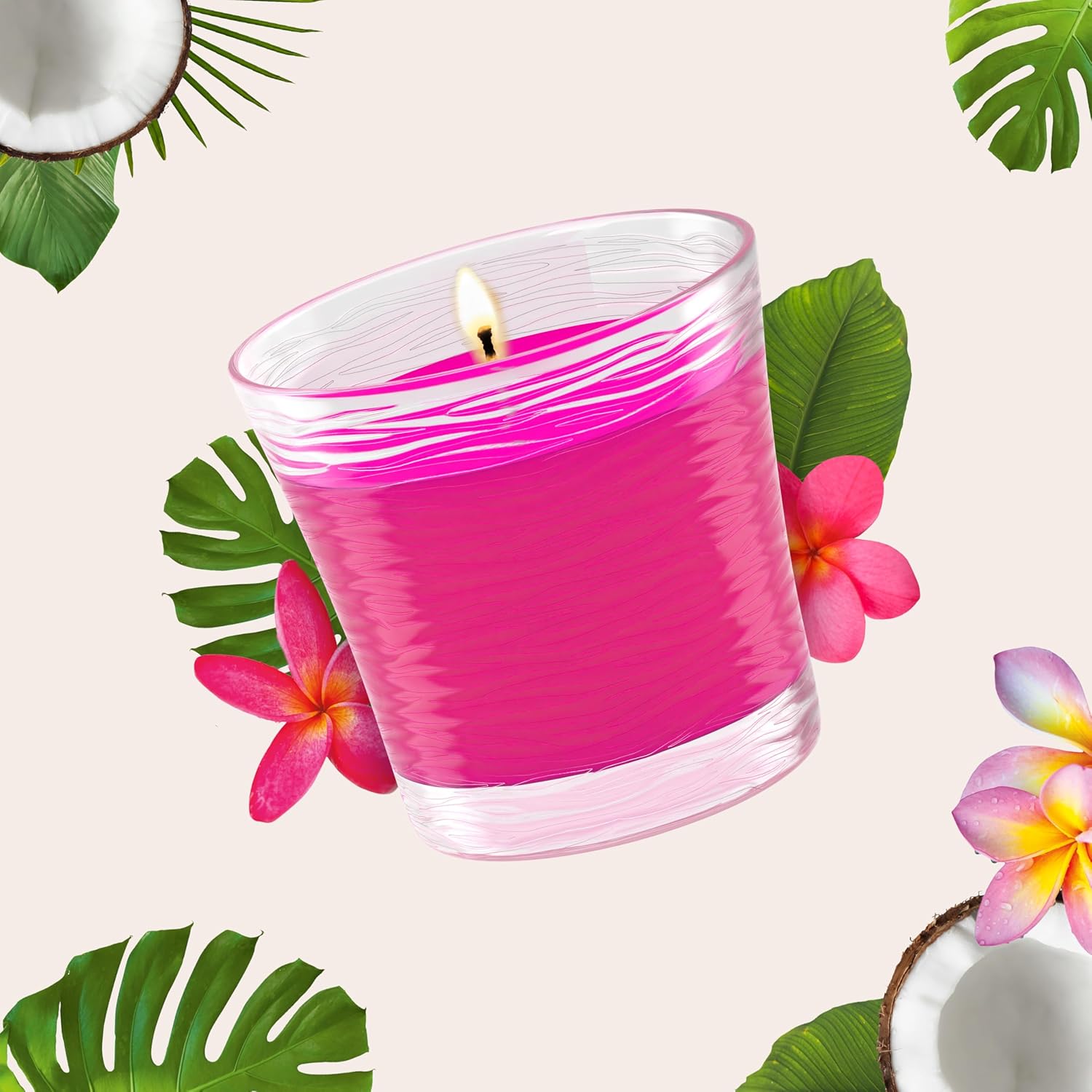 Glade Scented Candle Jar, Tropical Blossoms, Air Freshener Infused with Essential Oils, 4.08 Oz Each, 2 Count - Image 7