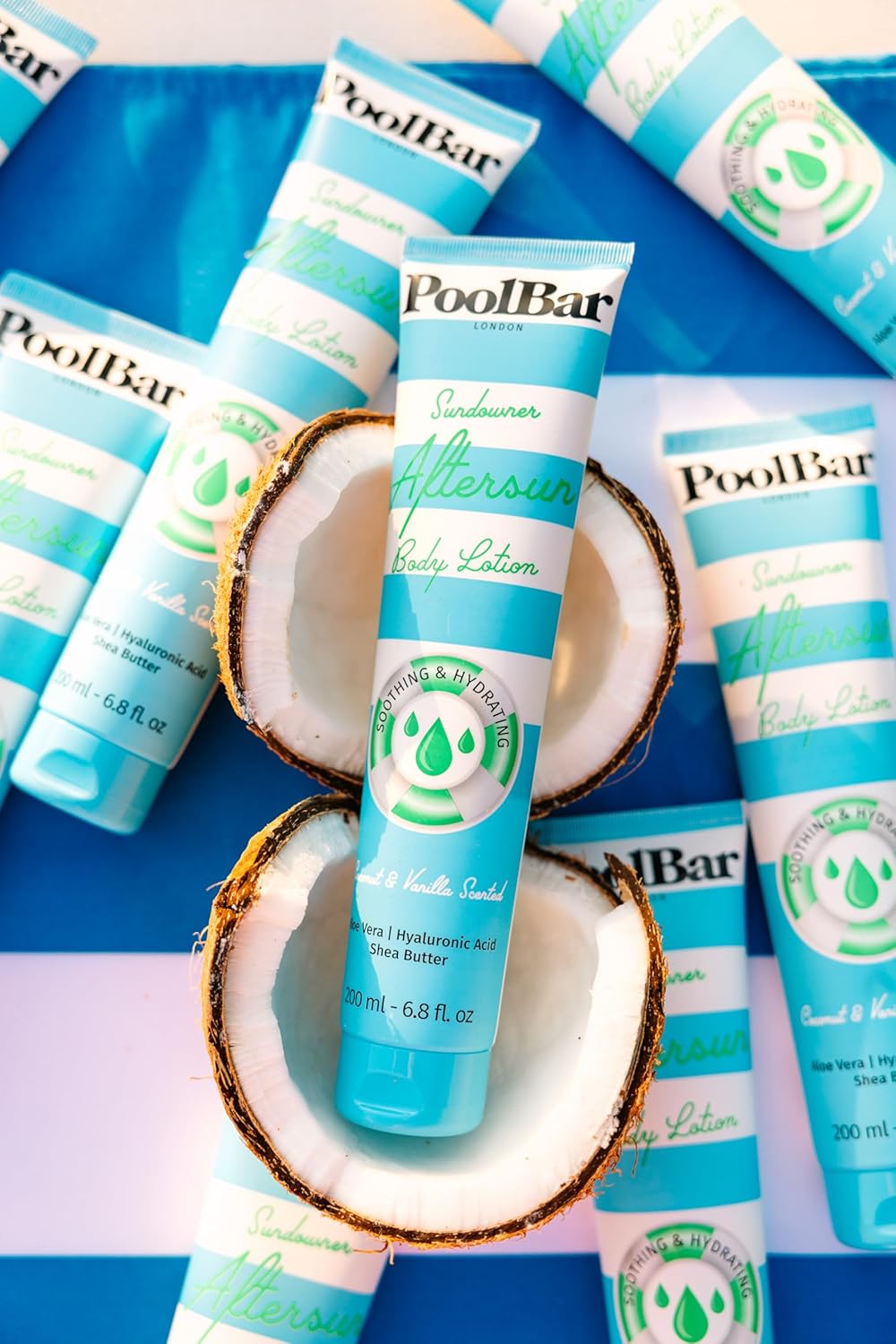 PoolBar Sundowner Aftersun Body Lotion for Women Skin Care, Deep Hydration and Soothing Relief with Coconut & Vanilla Scent, Enriched with Hyaluronic Acid, Shea Butter, and Aloe Vera, 200ml - Image 3