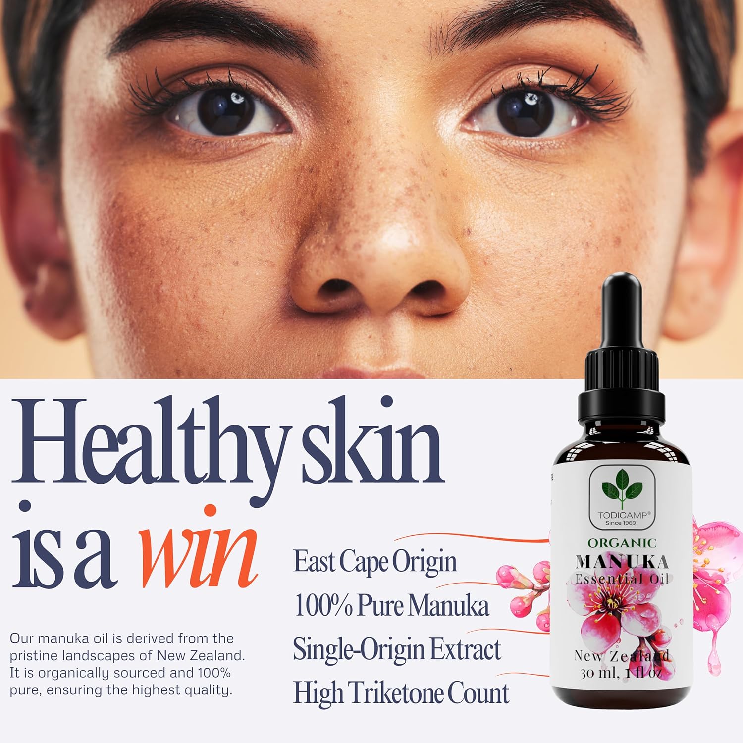 100% Pure Manuka Oil from New Zealand | Therapeutic-Grade Essential Oil for Wound Care, Skin Soothing, Nail & Scalp Health | Organic, Undiluted, Cold-Pressed Manuka for Face, Hair & Body - Image 3