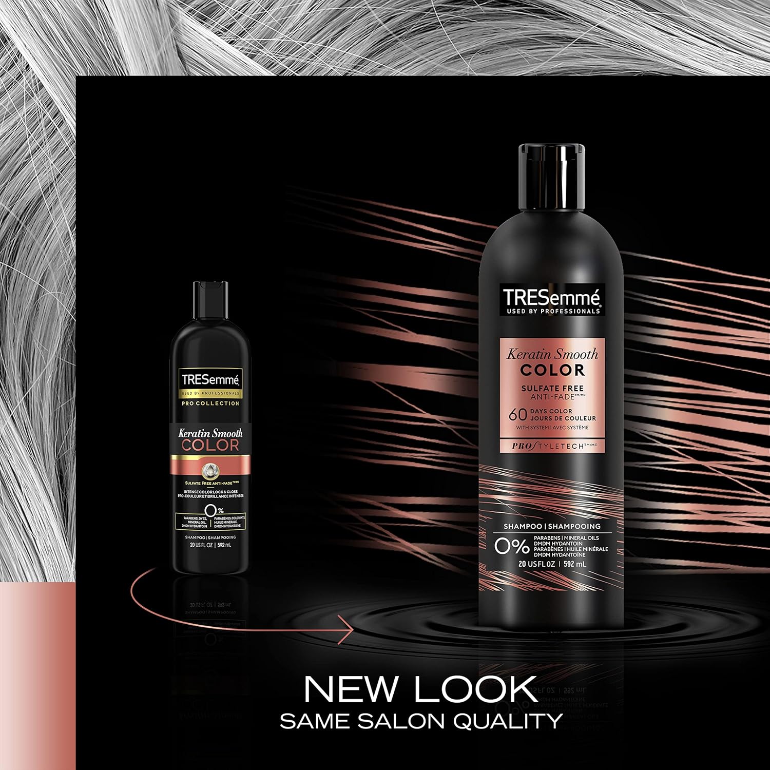 TRESemmé Keratin Smooth Color Sulfate-Free Shampoo for Color-Treated Hair Formulated With Pro Style Technology 20 oz - Image 3