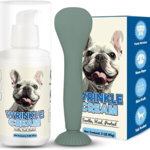 Dog Wrinkle Cream for Bulldogs & Frenchies - Skin Soother for Dry Itchy Skin, Hot Spot & Rash Relief Lotion- Wrinkle Paste & Ointment for Dogs - Protects Irritated Skin - Includes Applicator