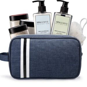 Luxury Spa Gift Set for Men - Natural Men’s Gift Basket - Great Gift For Guys for Holidays, Birthdays, High School, College Grad, Father’s Day Bath And Body Set - Fresh Sandalwood Scent