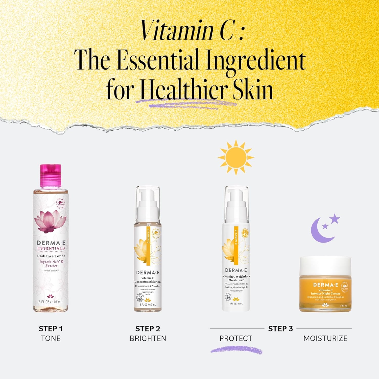 Derma E Vitamin C Weightless Moisturizer SPF 45 2 Fl Oz for Even Tone - Image 6