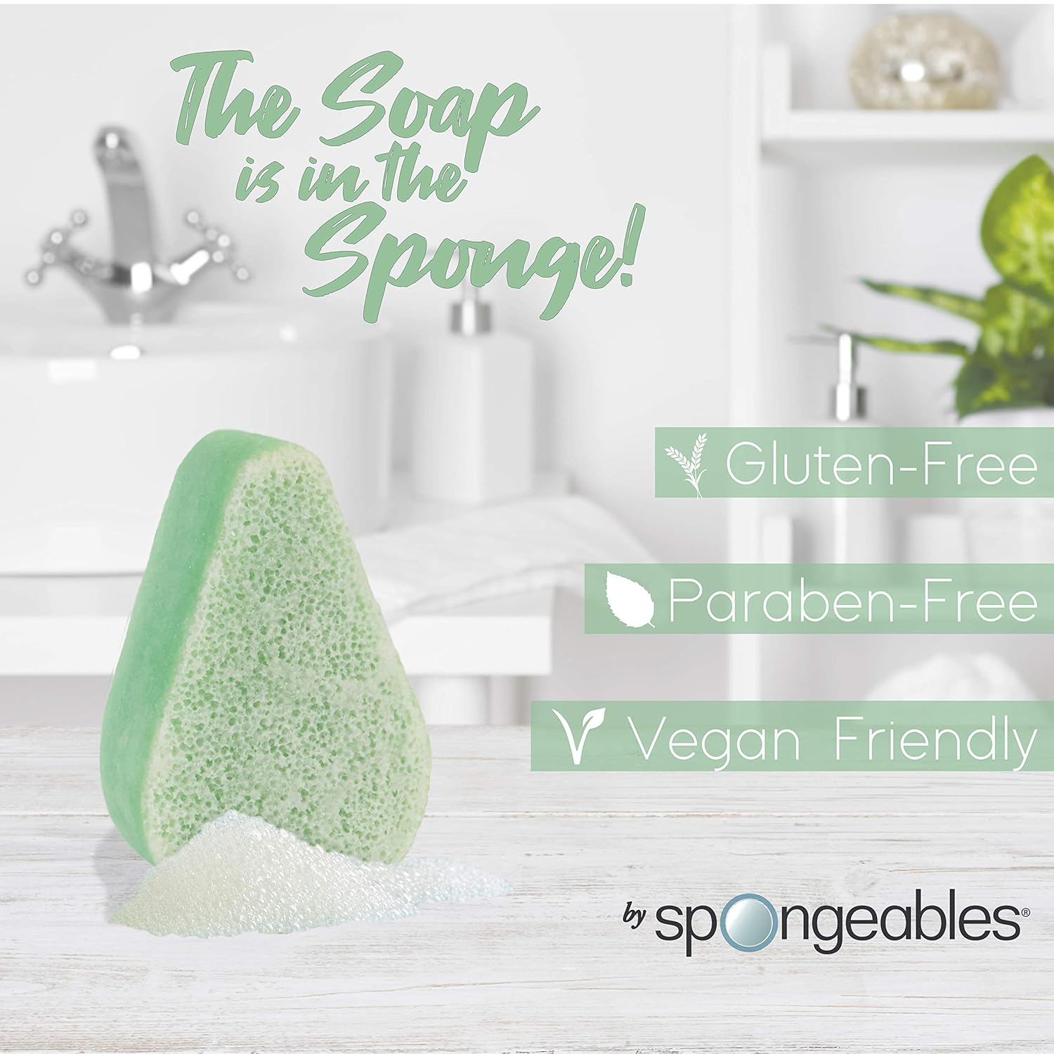Spongeables Anti Cellulite Body Wash in a 20+ Wash Sponge, Fresh Aloe, 1 Count - Image 6