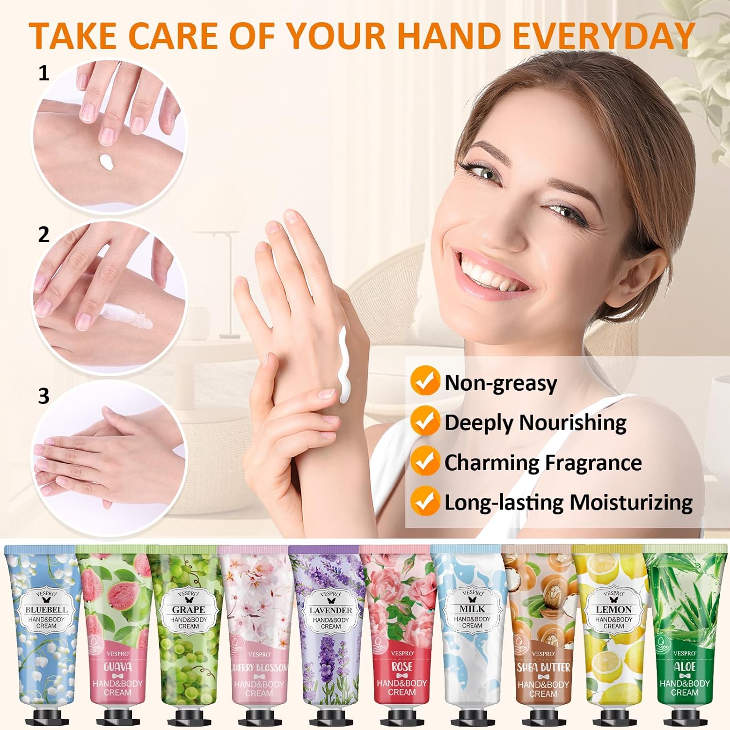 126 Pack Mini Hand Cream Set for Women Dry Cracked Hands Travel Size Bridal Shower Employee Birthday Gifts - Image 3