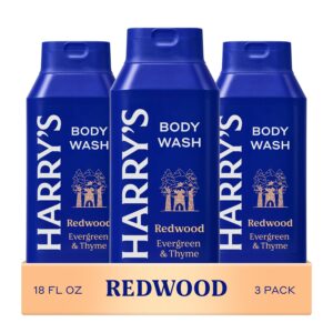 Harry's Men's Body Wash Shower Gel, Redwood Scent, 18 oz, Pack of 3