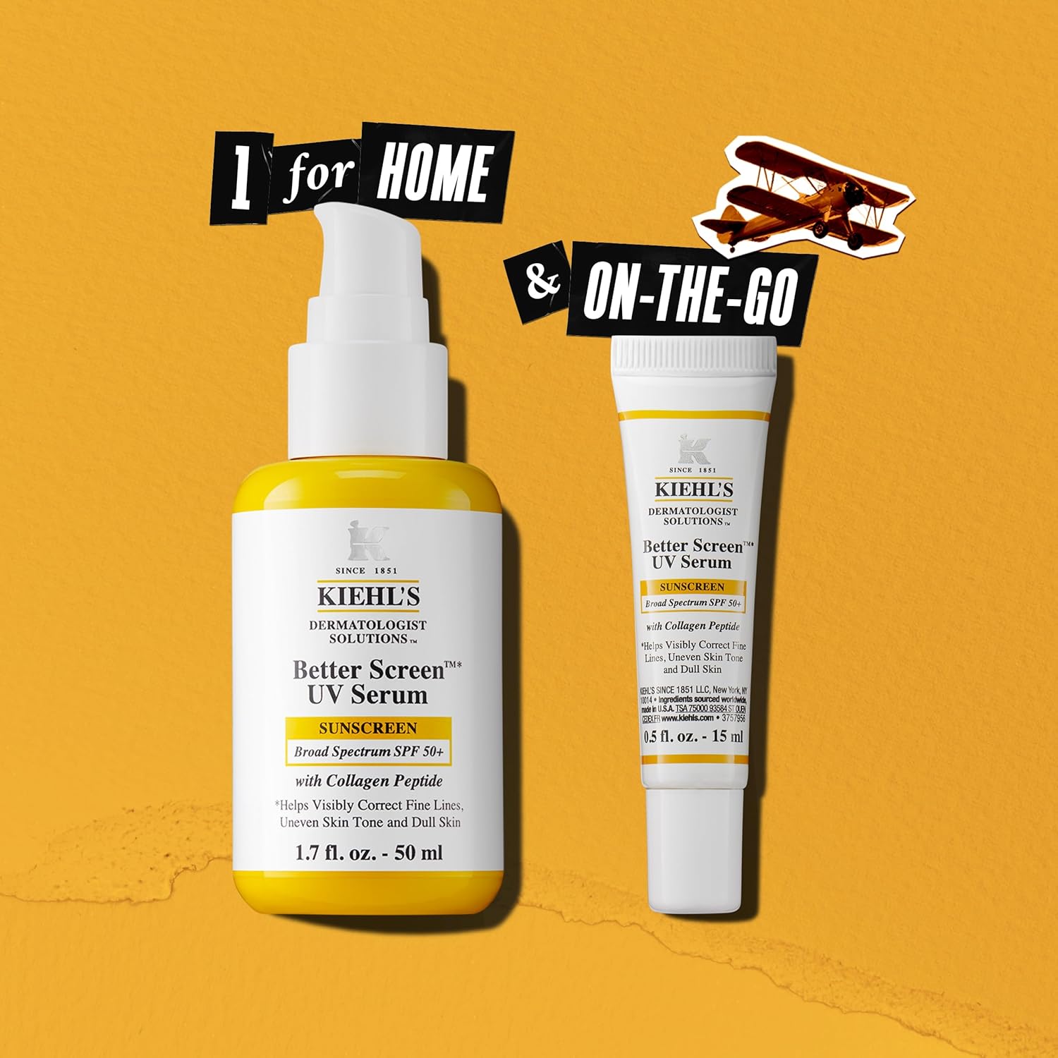 Kiehl's Better Screen UV Serum SPF 50+, Invisible Facial Sunscreen with Collagen Peptide, UV Filters to Shield UVA & UVB, Helps Correct Visible Signs of Aging, Boosts Skin Radiance - Image 9