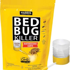 Harris Bed Bug Killer, Diatomaceous Earth (4lb with Duster Included Inside The Bag)