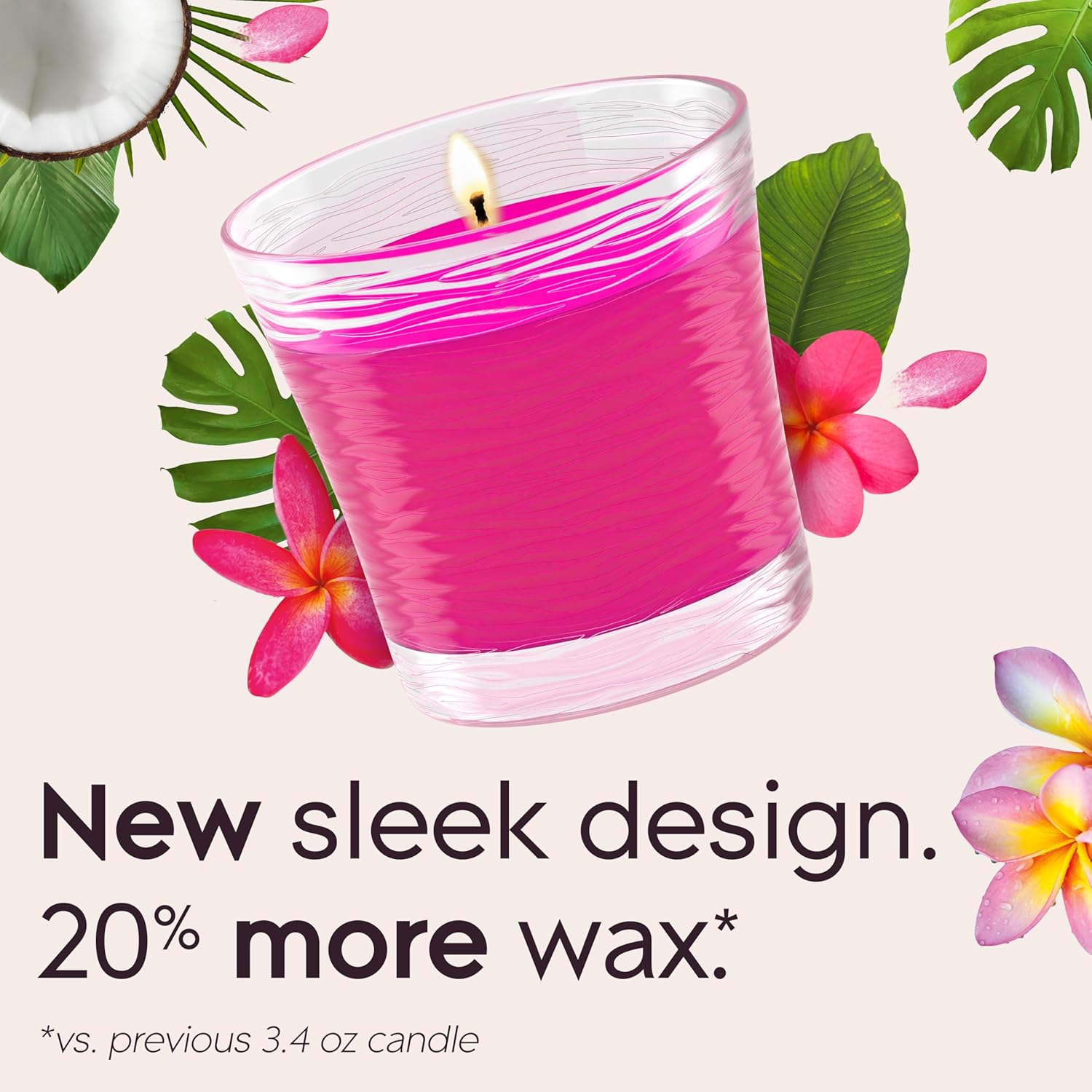 Glade Scented Candle Jar, Tropical Blossoms, Air Freshener Infused with Essential Oils, 4.08 Oz Each, 2 Count - Image 2