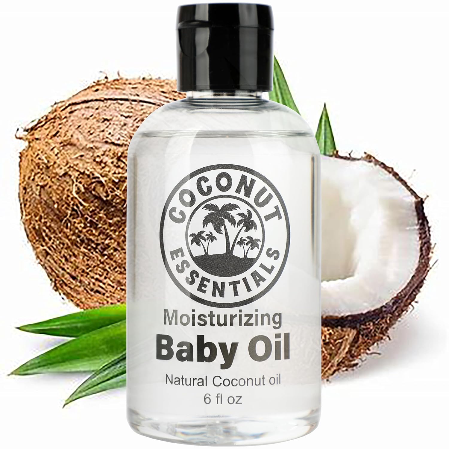 Coconut Essentials BABY OIL - Liquid Coconut oil (MCT) - No Mineral oil - Unscented Moisturizer - Infant & Newborn - Massage, Scalp Sensitive Skin, Eczema & Dry Skin Relief - Fragrance Free (6oz) - Image 7