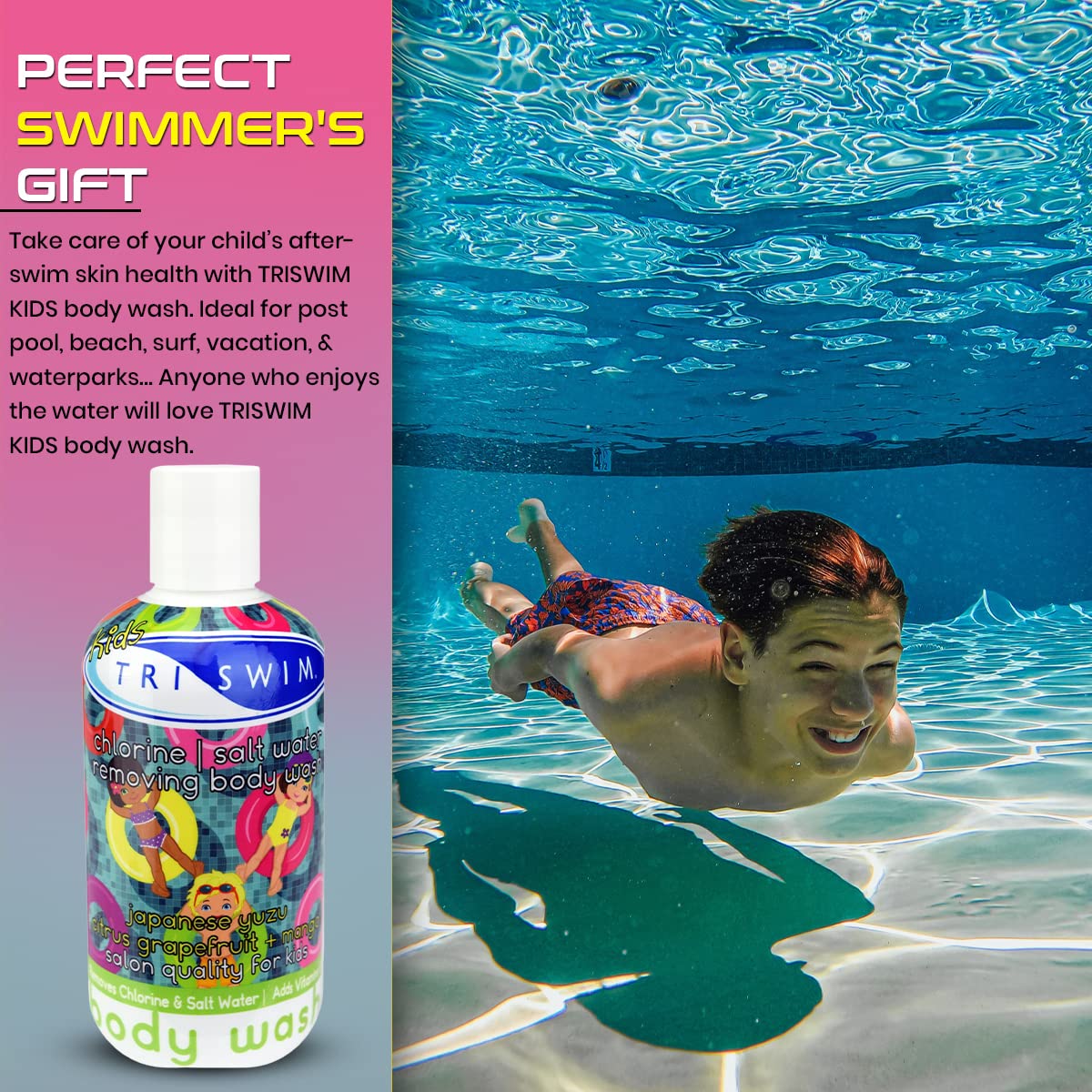 TRISWIM Chlorine Removal Body Wash 8.5oz | Removes Chlorine, Bromine, Hard Water Minerals & Saltwater | Hydrates & Restores Skin | Zen Lime + Mango Scent - Image 6