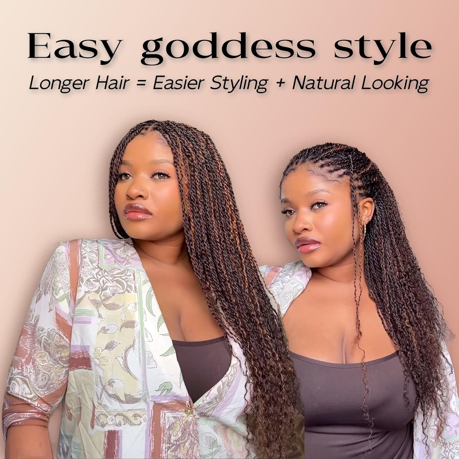 Afro Kinkys Bulk Human Hair, 18 Inch 50 Gram Soft 4C Afro Kinky-Curly Human Hair Bulk for Twist Dreadlocks Extensions Repair Locs Natural Black 1 Pack (1B, 18inch) - Image 2