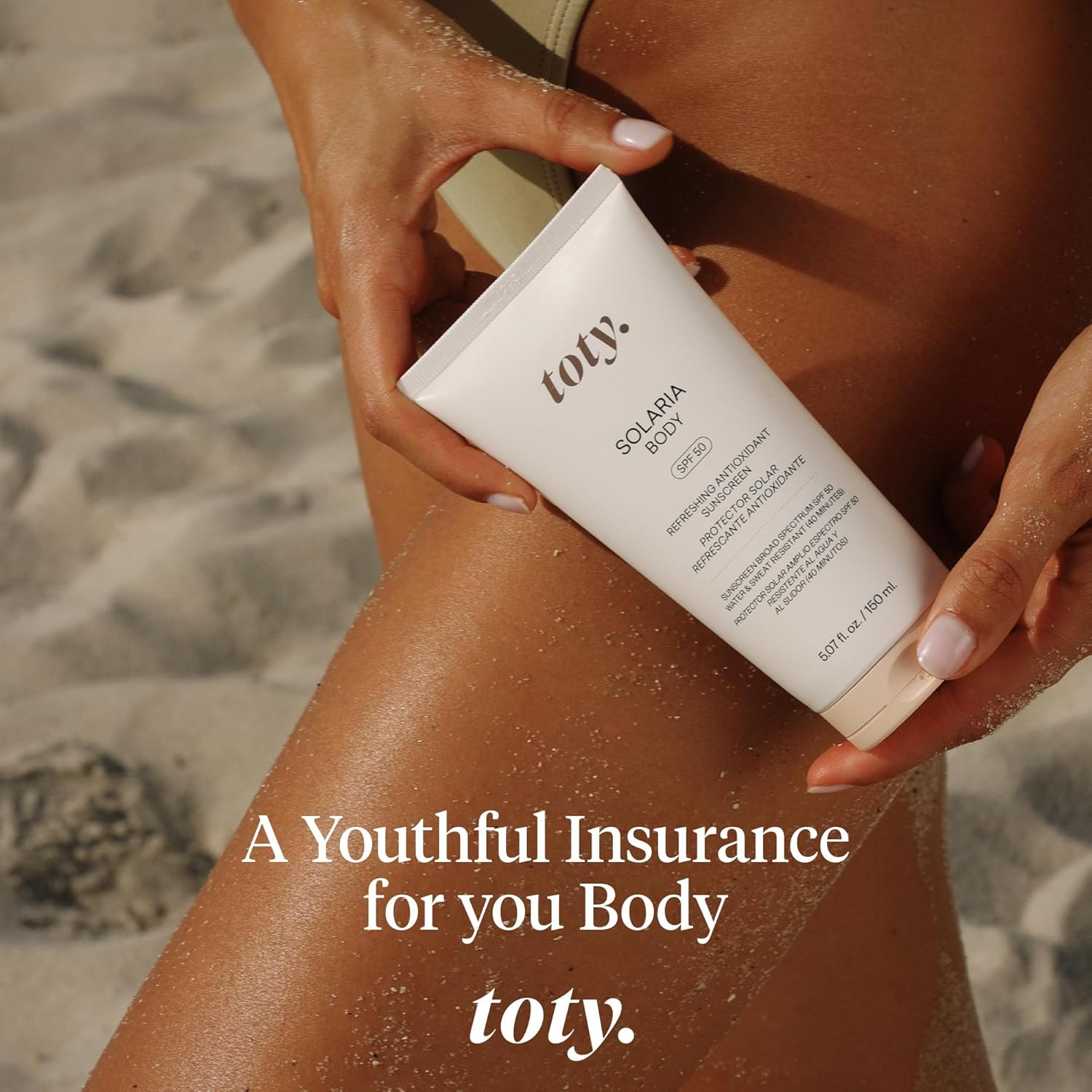 Toty by Sofia Vergara - Solaria Body SPF 50 Refreshing Antioxidant Sunscreen - UVA/UVB Protection - Weightless Body SPF for All Skin Types - Water & Sweat Resistant - 5.07 fl oz - Image 8