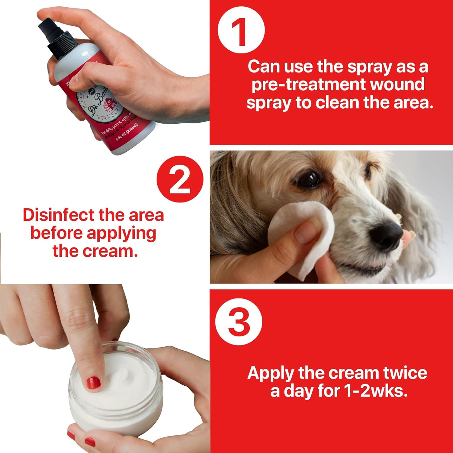 Dr. Bailey's Miracle Cream - 4 OZ Topical Ointment | Hot Spot Treatment for Dogs, Cats, Animals | Dog Skin Irritation Treatment | Animal Wound Care - Image 4