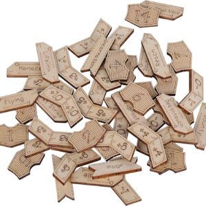 Ability, Loyalty and +1/+1 Counters Set of 194 Wood Keyword, Magic Tokens Compatible with Magic The Gathering, MTG