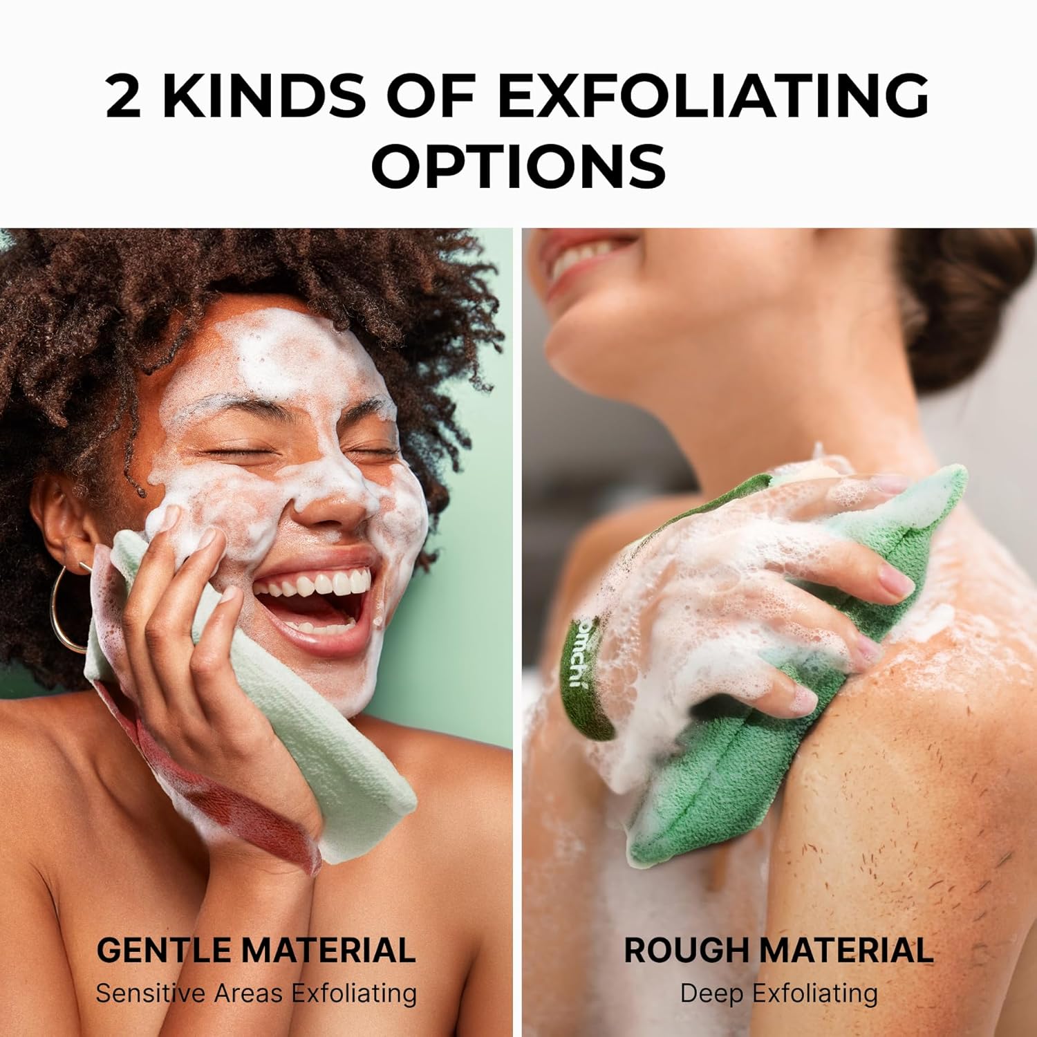 ZOMCHI 2 Pack Exfoliating Soap Saver Bags Varying Roughness for Body Wash - Image 3