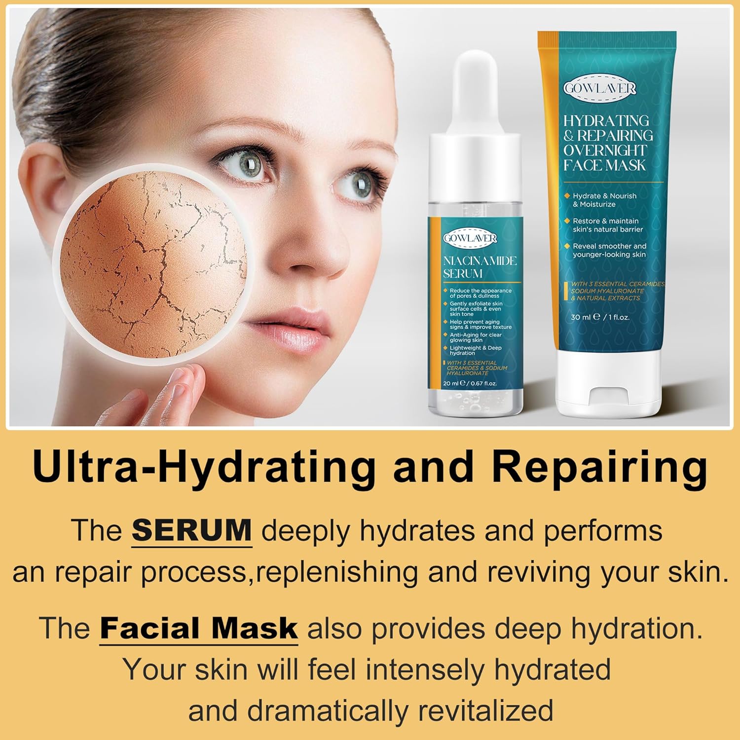 Teen and Women's Anti-Aging Hydrating Repair Skin Care Kit for All Skin Types - Image 4