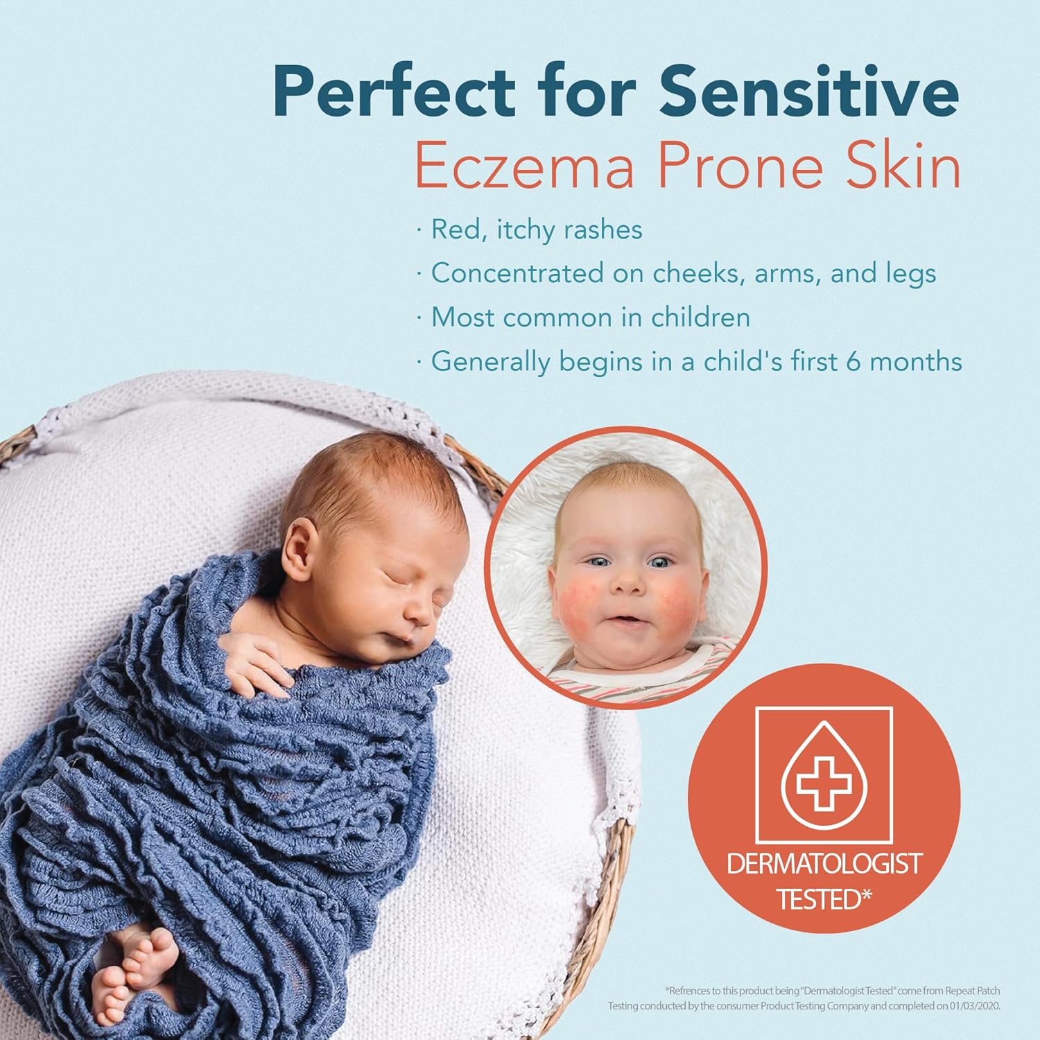 Happy Cappy Moisturizing Cream 12 oz Gentle Baby Eczema Cream for Dry Infant Skin - Image 5