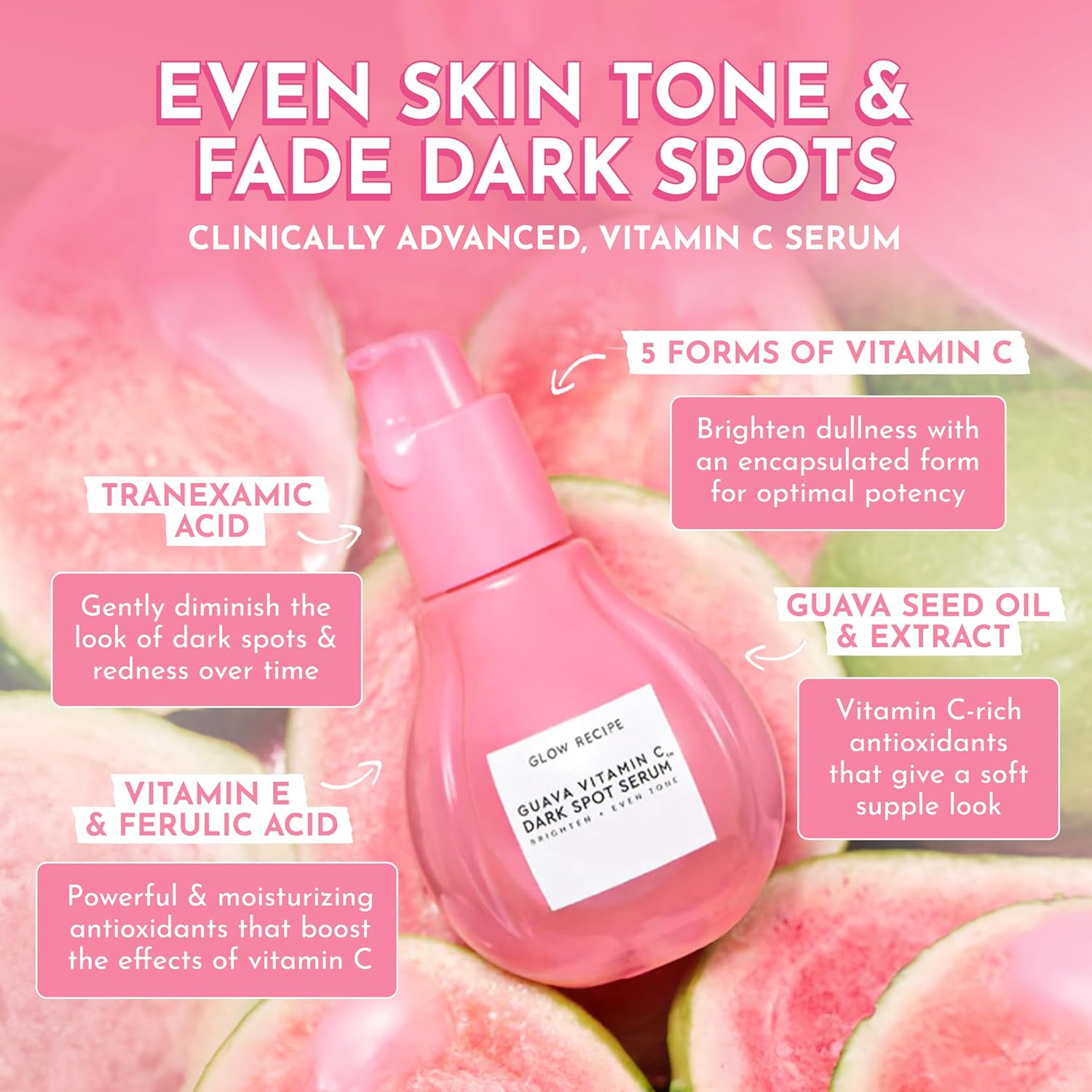 Glow Recipe Guava Vitamin C Brightening Serum 30ml for Sensitive Skin - Image 3