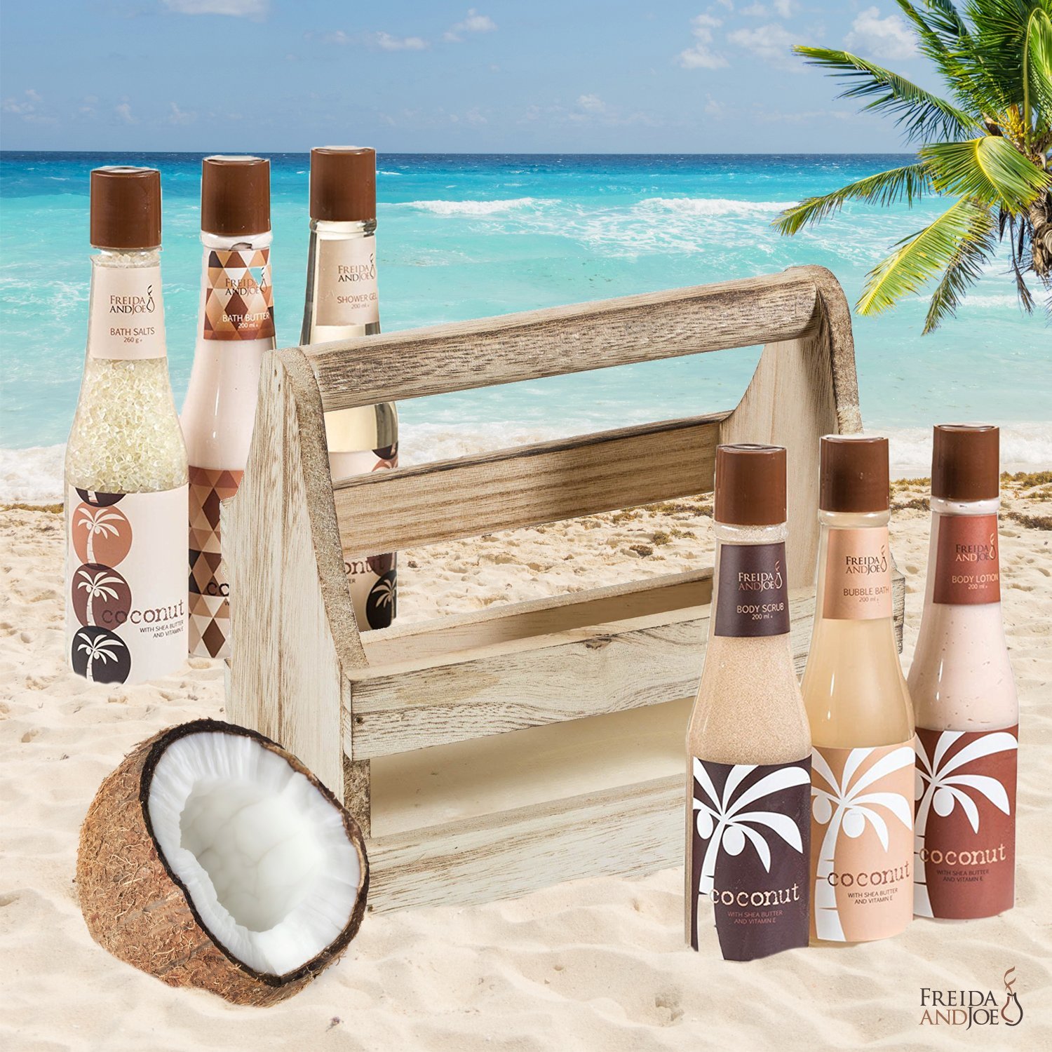 Tropical Milky Coconut 10-Piece Luxury Spa Bath & Body Care Gift Set for Women & Men, All Skin Types - Image 3