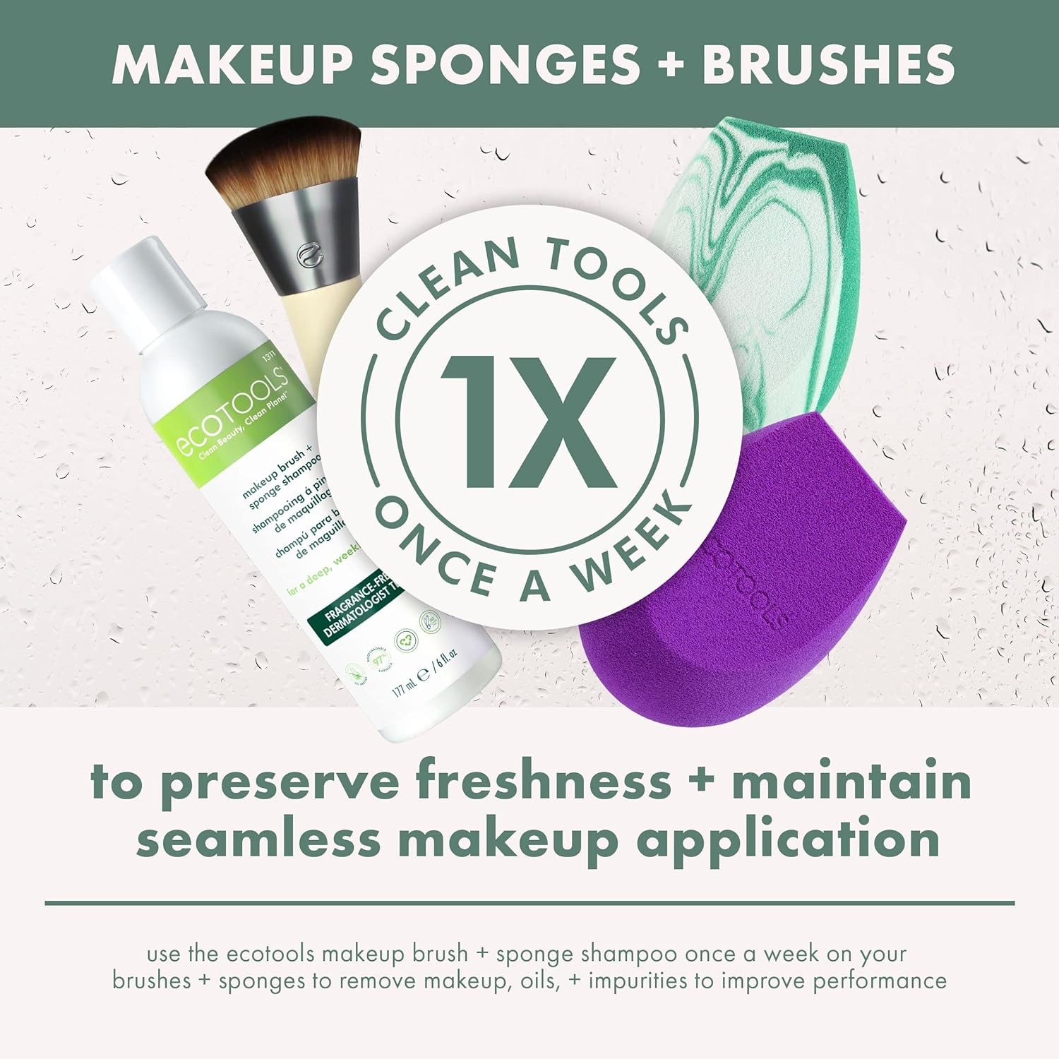 Ecotools 6 oz Gentle Makeup Brush Cleansing Shampoo for Effective Cleaning - Image 13