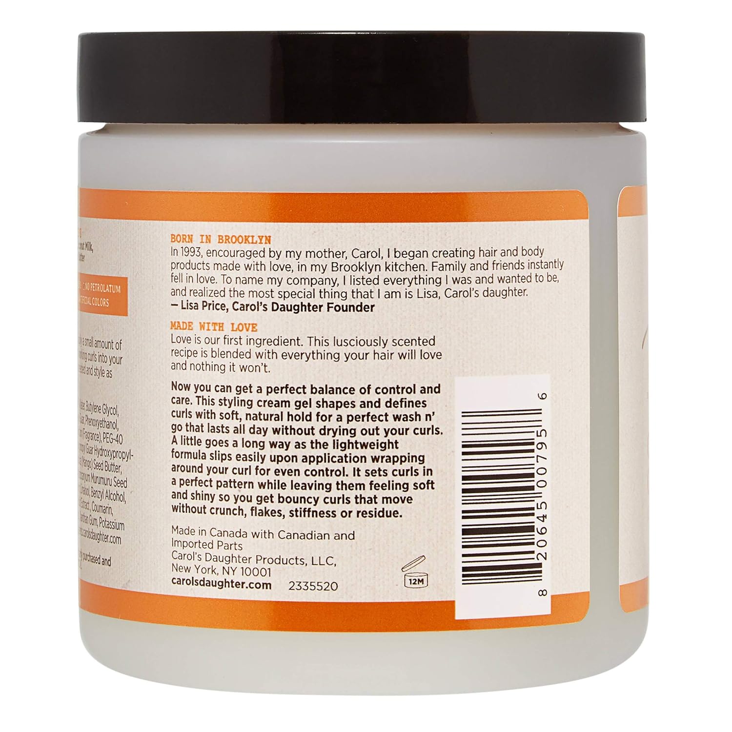 Carol's Daughter Coco Creme Curl Gel 16 Oz Coconut Oil Milk Silicone-Free - Image 3