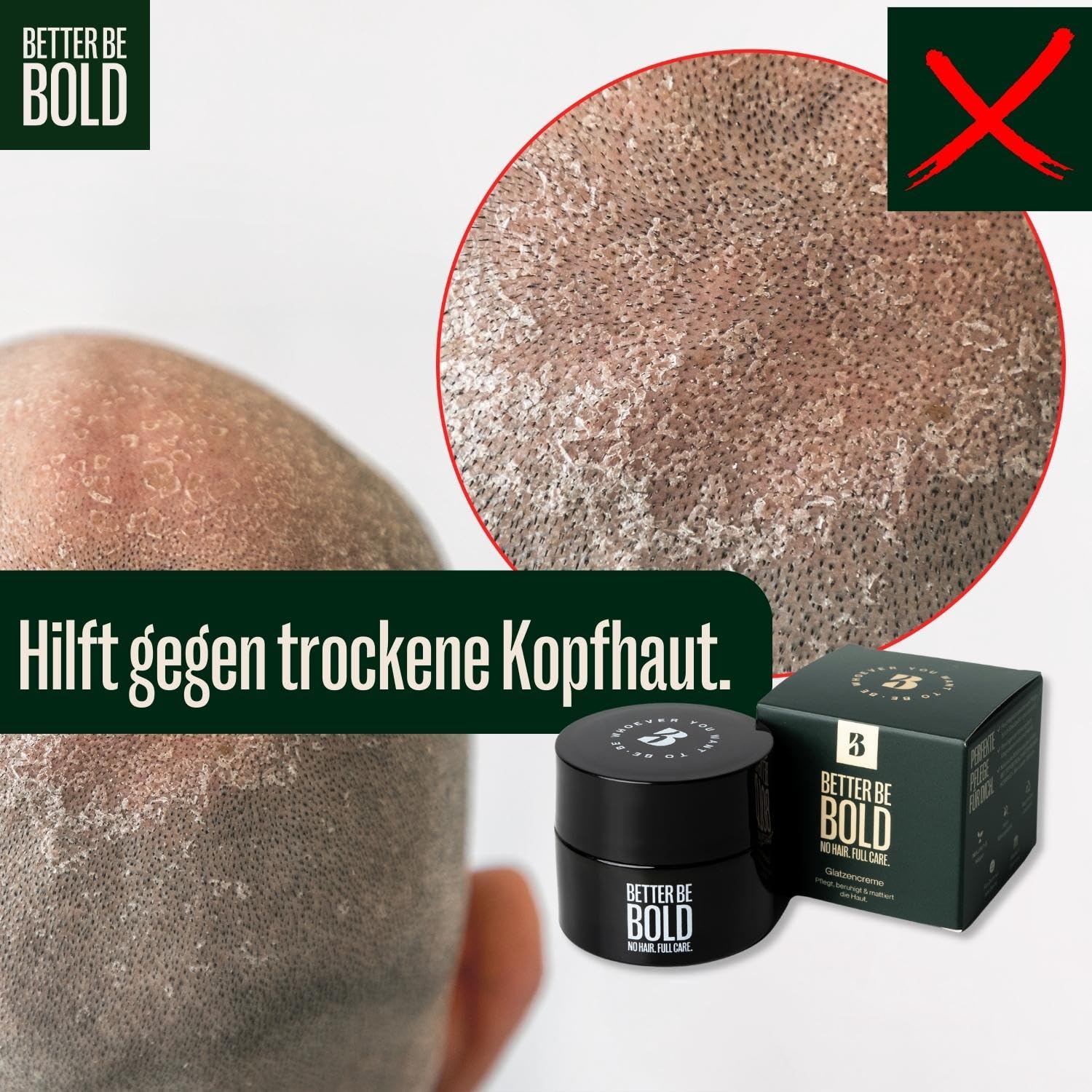 Nourishing bald cream (0-3 mm) with matte effect. Absorbs quickly. Fresh fragrance. Soothing skin after shaving thanks to magnolia extract. Natural and vegan. Made in Germany - Image 5