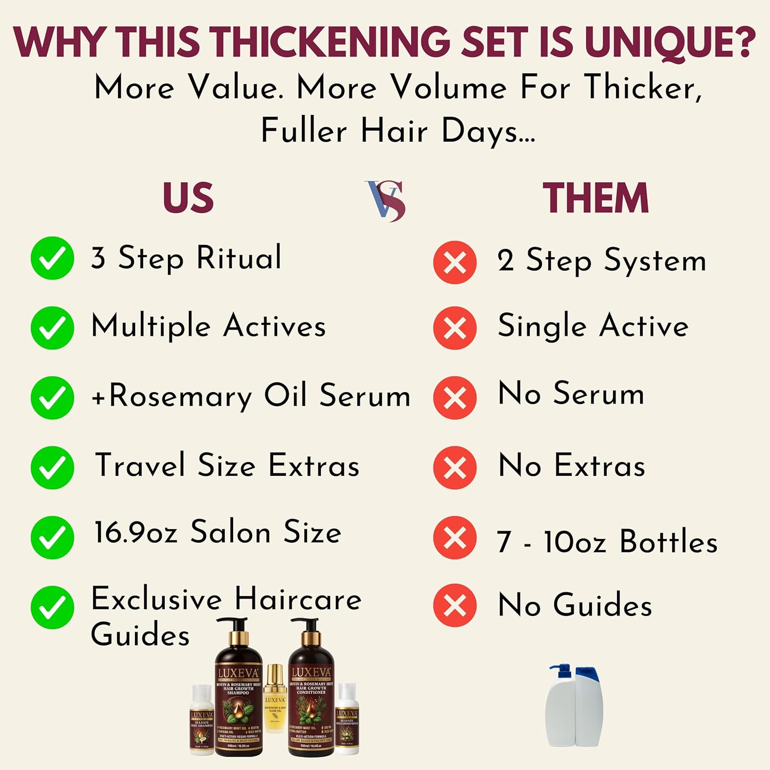 Biotin Rosemary Mint 3-in-1 Shampoo Conditioner for Women 90 Day Supply - Image 5