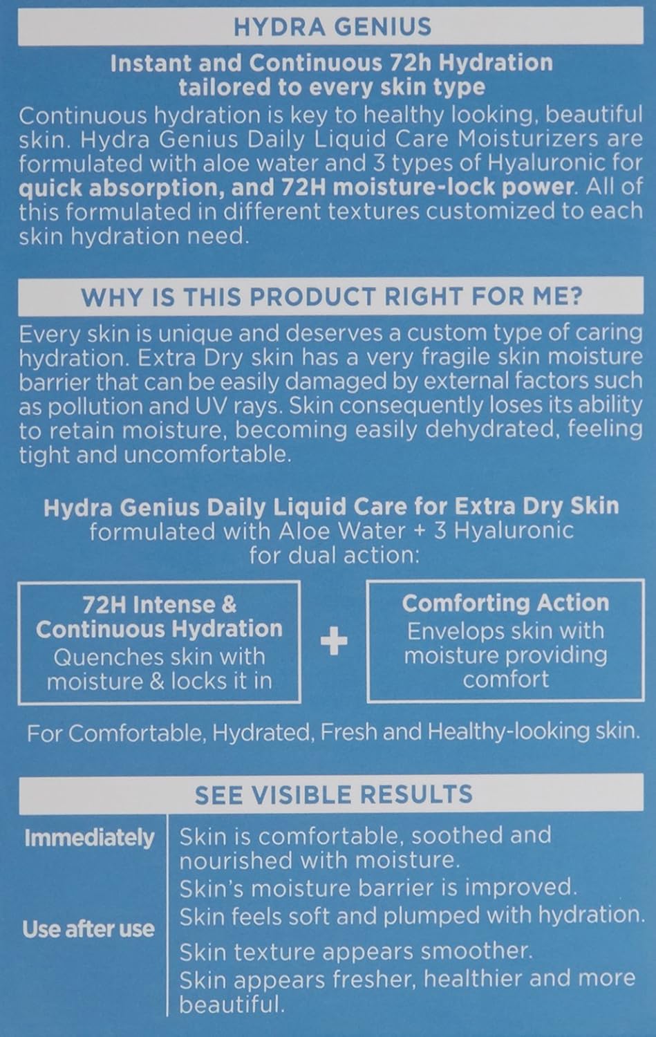 L'Oreal Paris Hydra Genius Oil-Free Moisturizer for Extra Dry Skin 3.04 fl. oz - Image 3