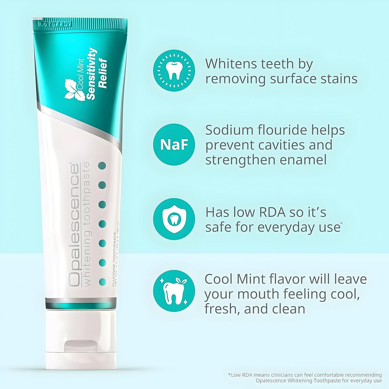 Opalescence Go 15% Hydrogen Peroxide Teeth Whitening Kit 10 Treatments Mint Flavor Sensitive Toothpaste 4.7 Oz - Image 7