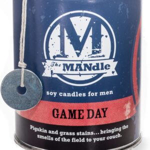 Eco Candle Co. The Mandle Soy Candle for Men - Scents of Freshly Cut Grass - Game Day, 15 oz. Paint Can - 100% Soy Wax, No Lead, Hand Poured, Phthalate Free, Made from Midwest Grown Soybeans