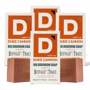 Duke Cannon Supply Co. Extra Large Bar Soap Bundle - Men's Natural Bar Soap With Masculine Scents - Big American Bourbon USA-made soap - All Skin Types - Big Brick of Soap - Bourbon,10 oz (4 Pack)