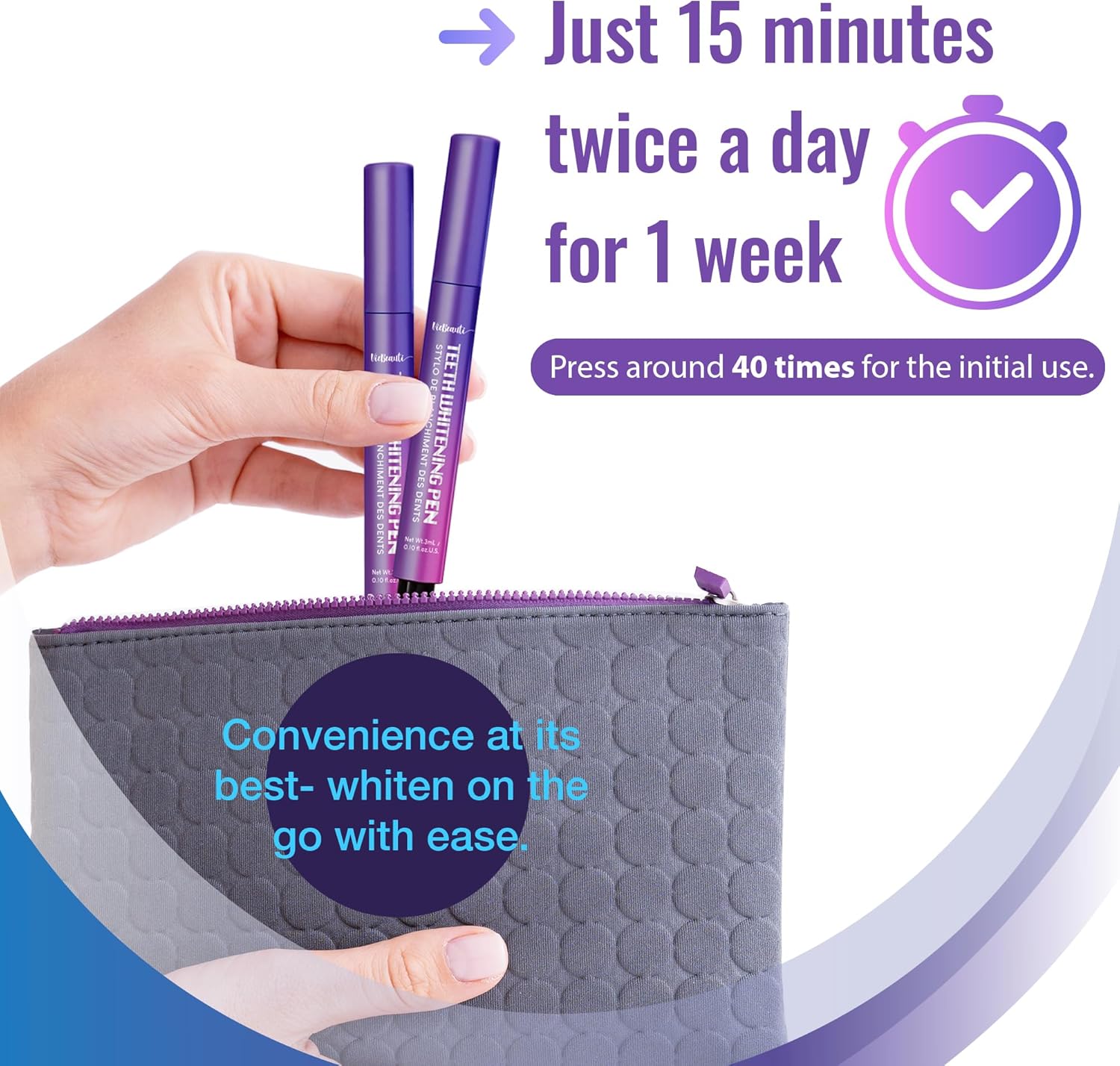 Viebeauti Sensitive Teeth Whitening Pen Gel Carbamide Peroxide 0.2 Fl Oz Stain Remover - Image 4