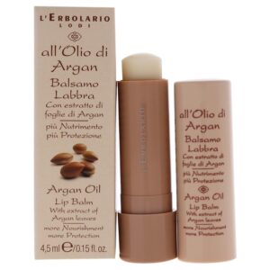 L'Erbolario Argan Oil Lip Balm – Nourishing and Anti-Aging Lip Moisturizer with Argan Leaf Extract and Shea Butter – Hydrates and Smooths - 0.15 oz