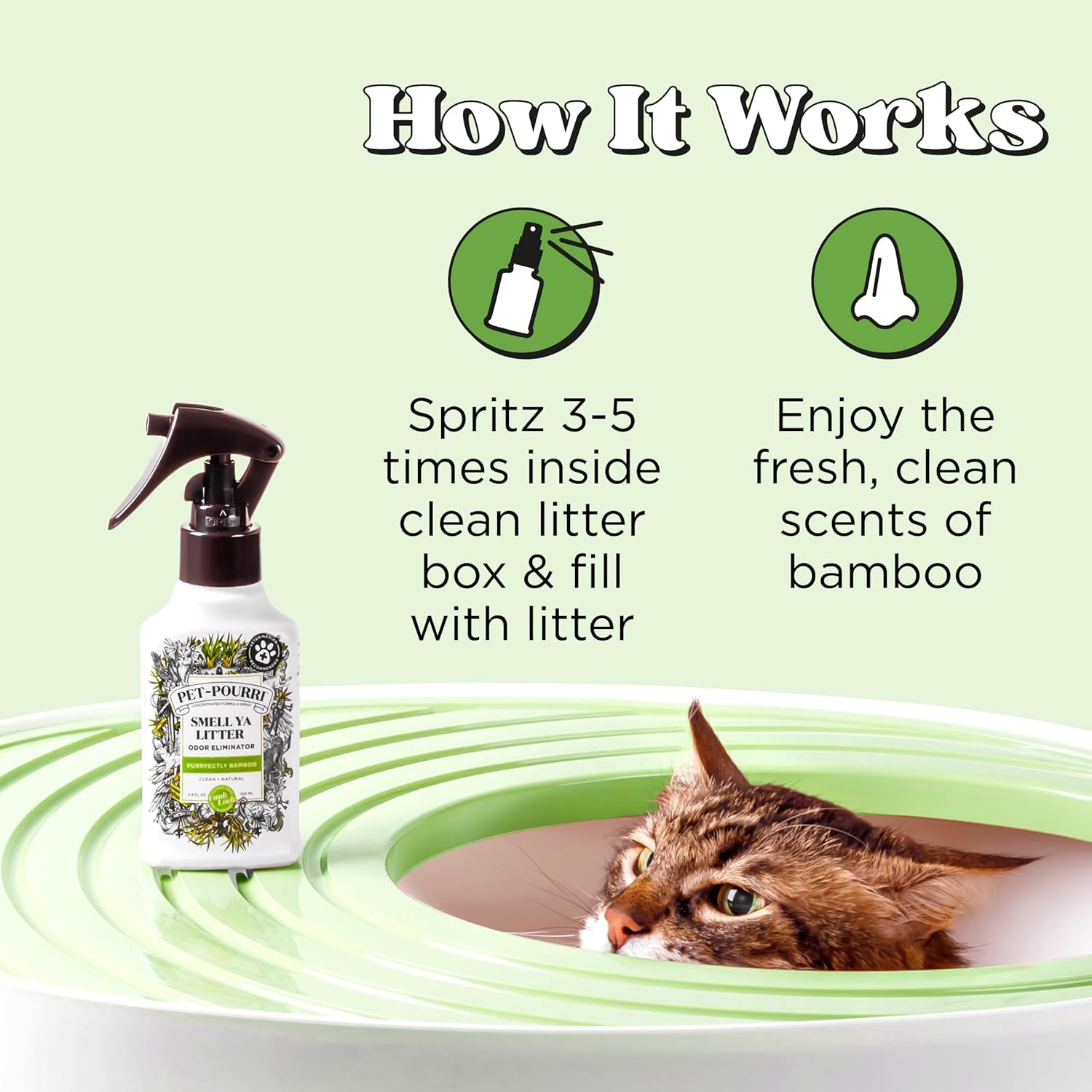 Pet-Pourri Smell Ya Litter Cat Deodorizer Spray – Kitty Litter Box & Home Odor Freshener – Plant Based Ingredients – Vet Recommended – Great for Air, Carpet, Litter Box, Pee, Urine & Strong Pet Odors - Image 5