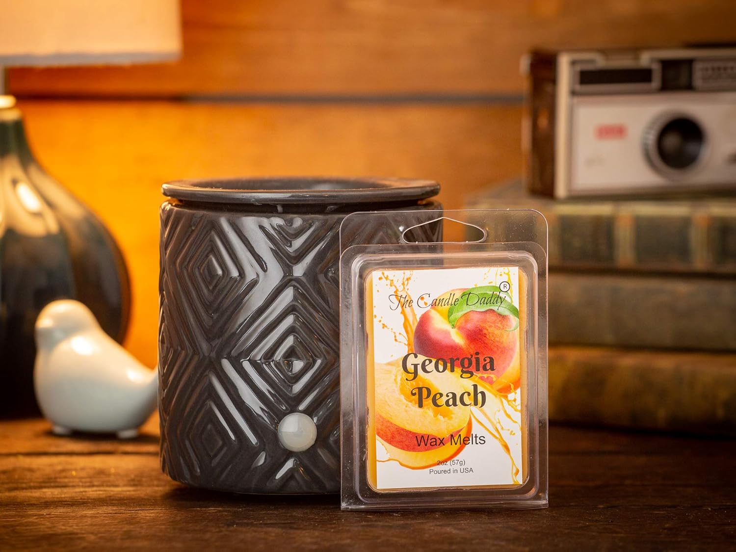 Georgia Peach - Southern Peach Fruit Scented Melt- Maximum Scent Wax Cubes/Melts- 1 Pack -2 Ounces- 6 Cubes, Gift for Women, Men, BFF, Friend, Wife, Mom, Birthday, Sister, Daughter, Anniversary - Image 3