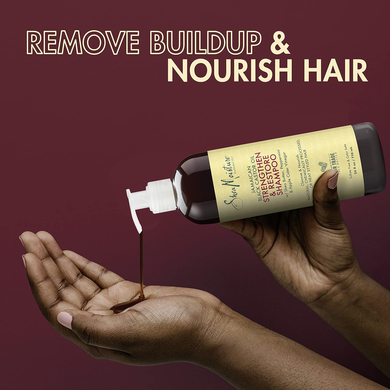 Shea Moisture Jamaican Black Castor Oil Strengthening Shampoo Conditioner Growth Treatment Set 24 Fl Oz Each - Image 5