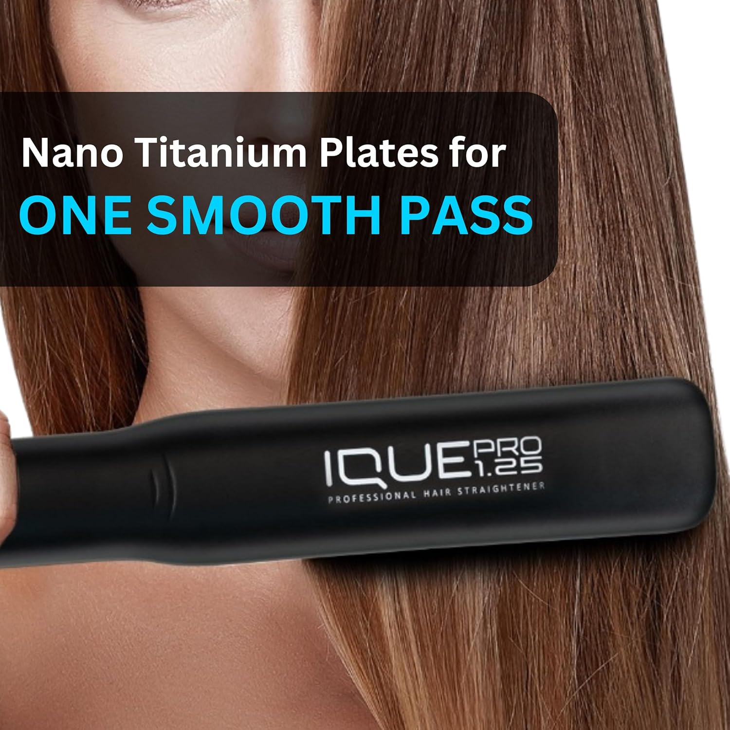 Nano Titanium 2-in-1 Flat Iron Hair Straightener and Curler 1.25 Inch with Adjustable 480°F LCD Display - Image 2