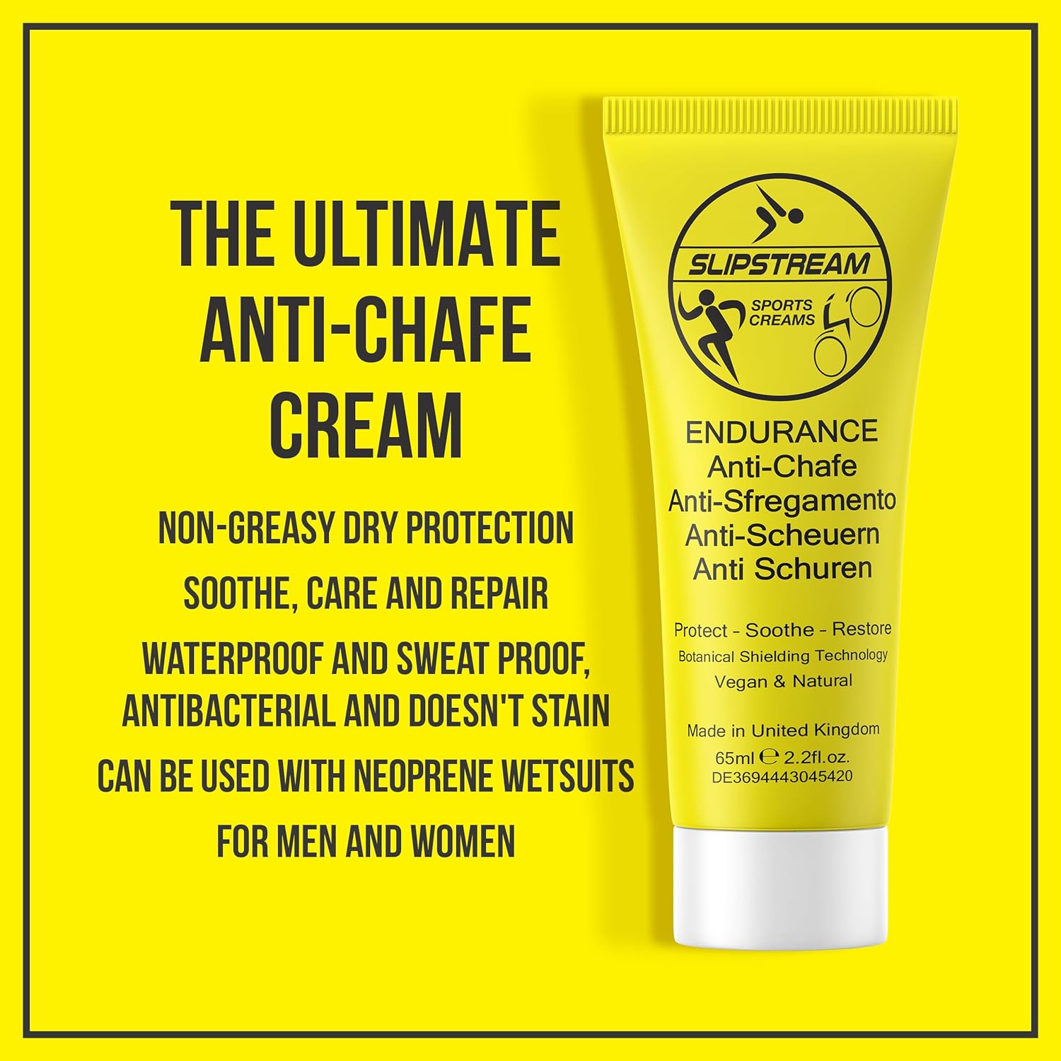 Slipstream Anti Chafing Cream,for Inner Thigh ❘ Anti Friction Chafing Cream, Chafing Gel & Spray Alternative, Skin Healing Relief for Runners & Cycling, Made with Natural Ingredients & Vegan Friendly - Image 3