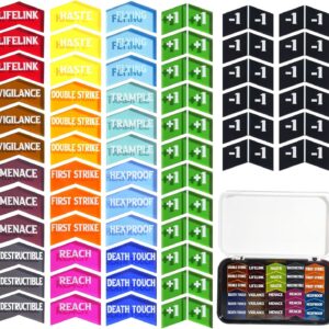 60 PCS MTG Keyword Counters Buff Abilities Counter Tokens with Box for Magic The Gathering, MTG, TCG, Card Games Accessories (Multicolor, 60)