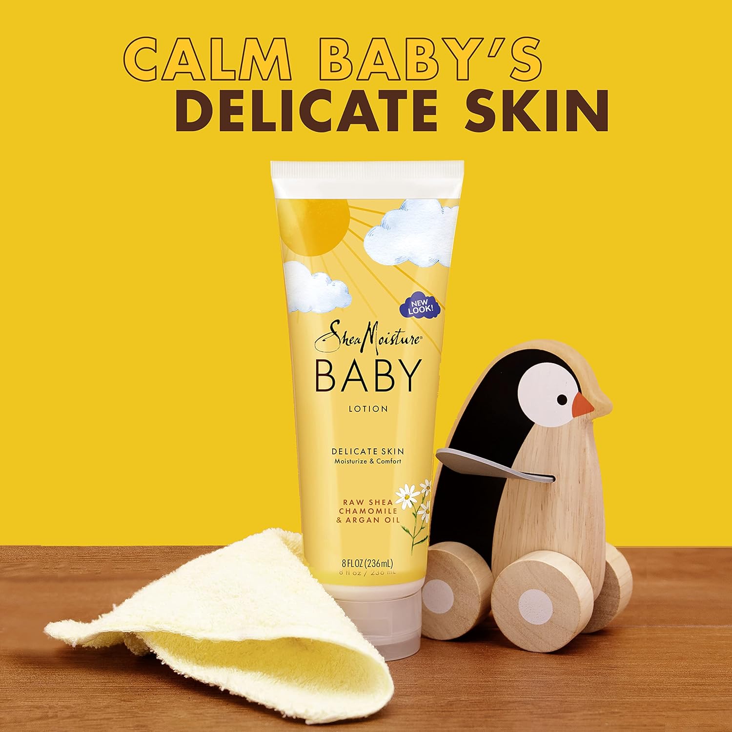 SheaMoisture Baby Lotion for Dry Skin and Clear Skin Raw Shea, Chamomile and Argan Oil with Shea Butter 8 oz - Image 5